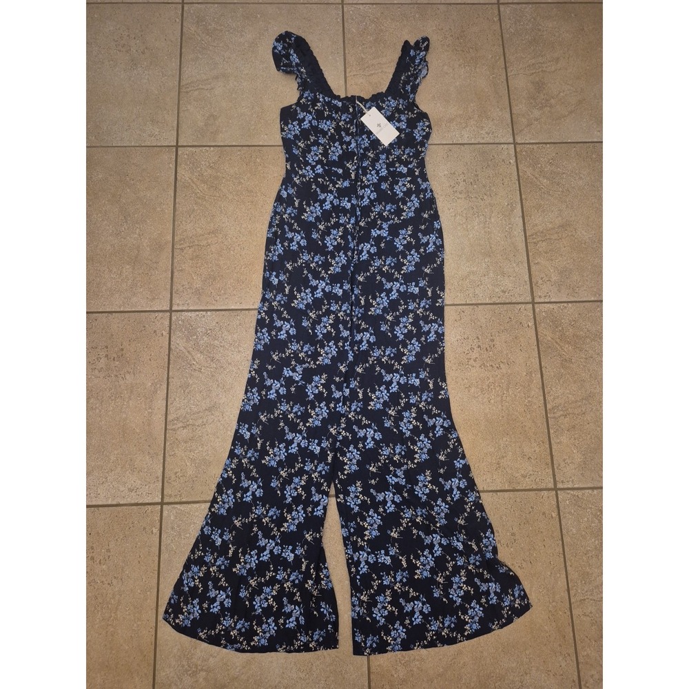 Shabby Chic - Women Meadow Lace Jumsuit - Floral Print - Size: Medium